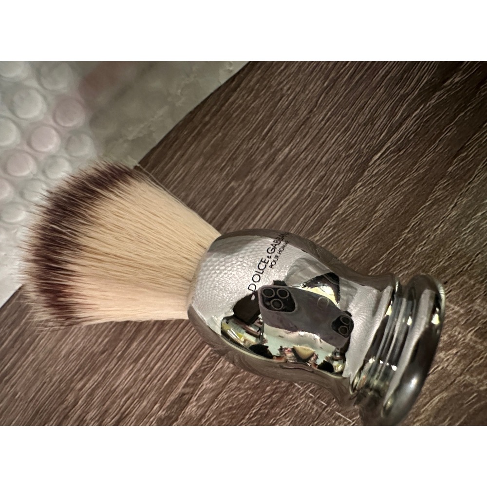 Dolce and Gabbana Shaving Brush Pour Homme Chrome Finish face badger men shave